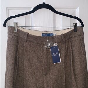 ralph lauren herringbone wool tapered pant